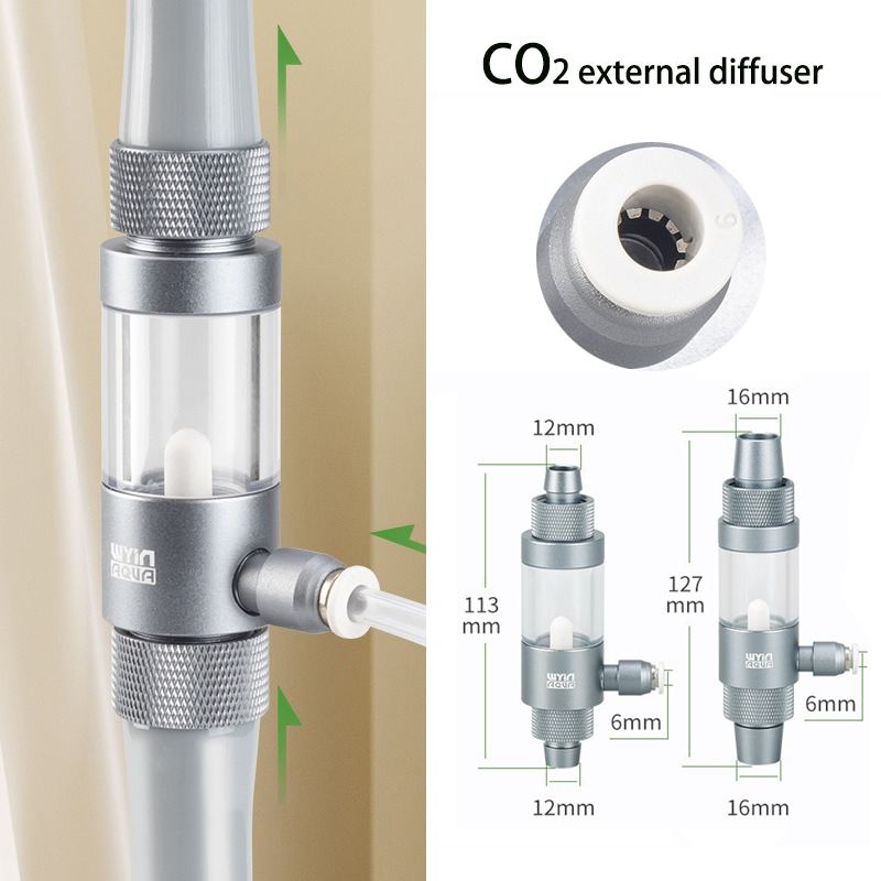 Glass Co2 Drop Checker - Aquarium CO2 Diffuser Observable Quick Insertion