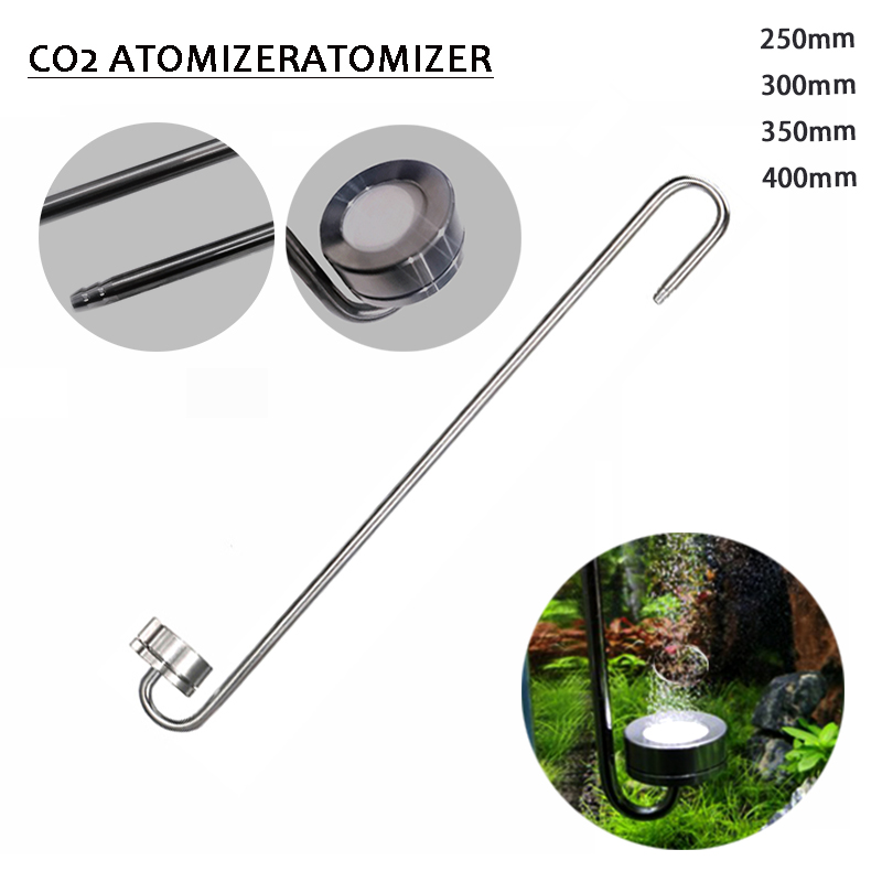 Glass Co2 Drop Checker - Aquarium CO2 Diffuser Stainless Steel Atomizer,