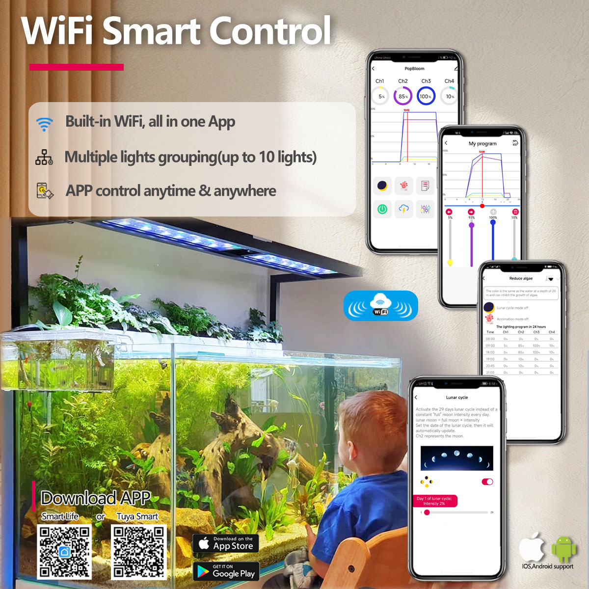 PopBloom H54 H75 WiFi Full Spe - огляд і ціна Aquarium Plant Growing