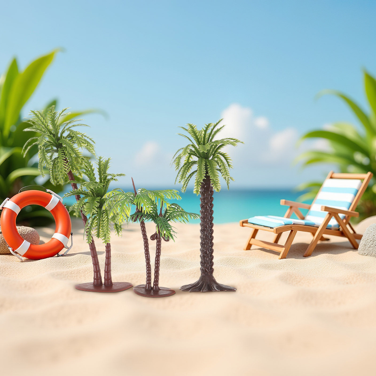 12Pcs Miniature Palm Tree Resi - огляд і ціна Planted Aquarium With Sand