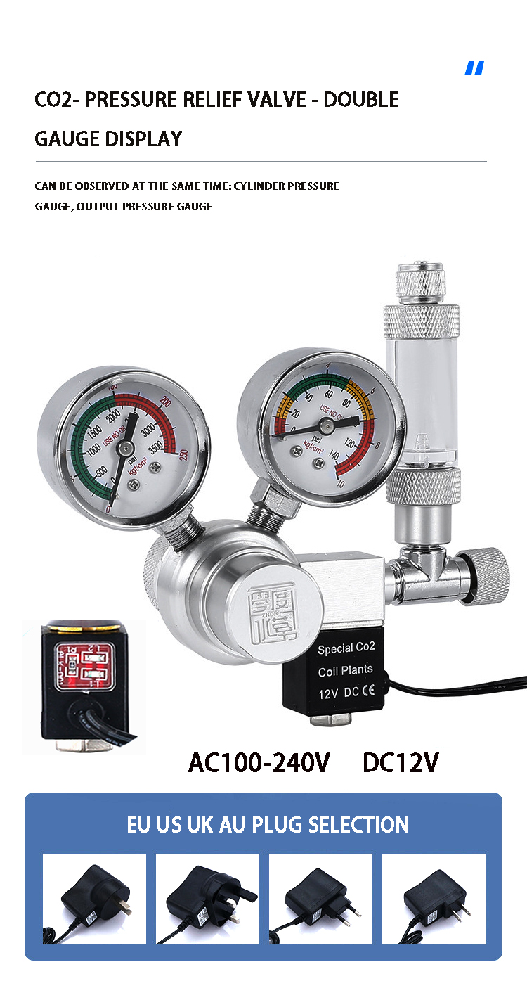 Aquarium CO2 Regulator Solenoi - огляд і ціна Planted Aquarium Co2